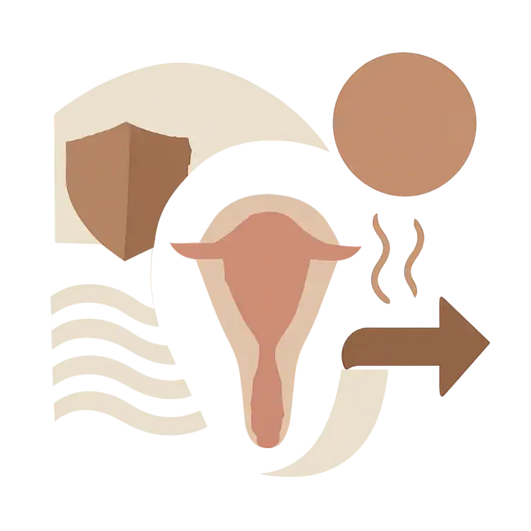 Mulher preocupada com odor vaginal — ilustração informativa sobre candidíase