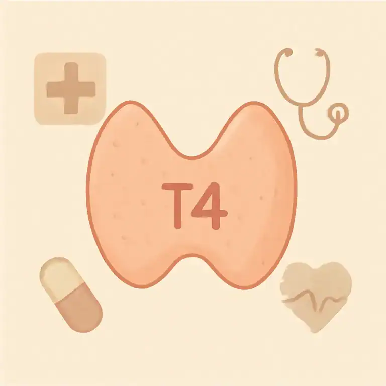 Ilustração da tireoide com destaque para T4 livre