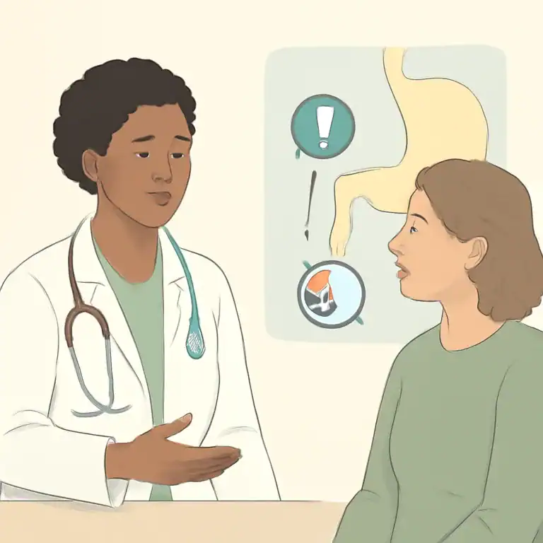 Médico conversando com paciente e diagrama da tirzepatida